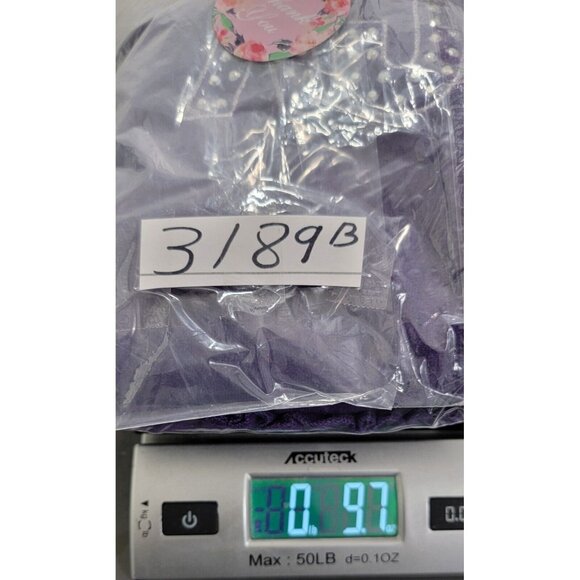 Juicy Couture Girls Purple Velour Full Zip Hoodie Studded Ruffled Hem Size 7 - Picture 11 of 11